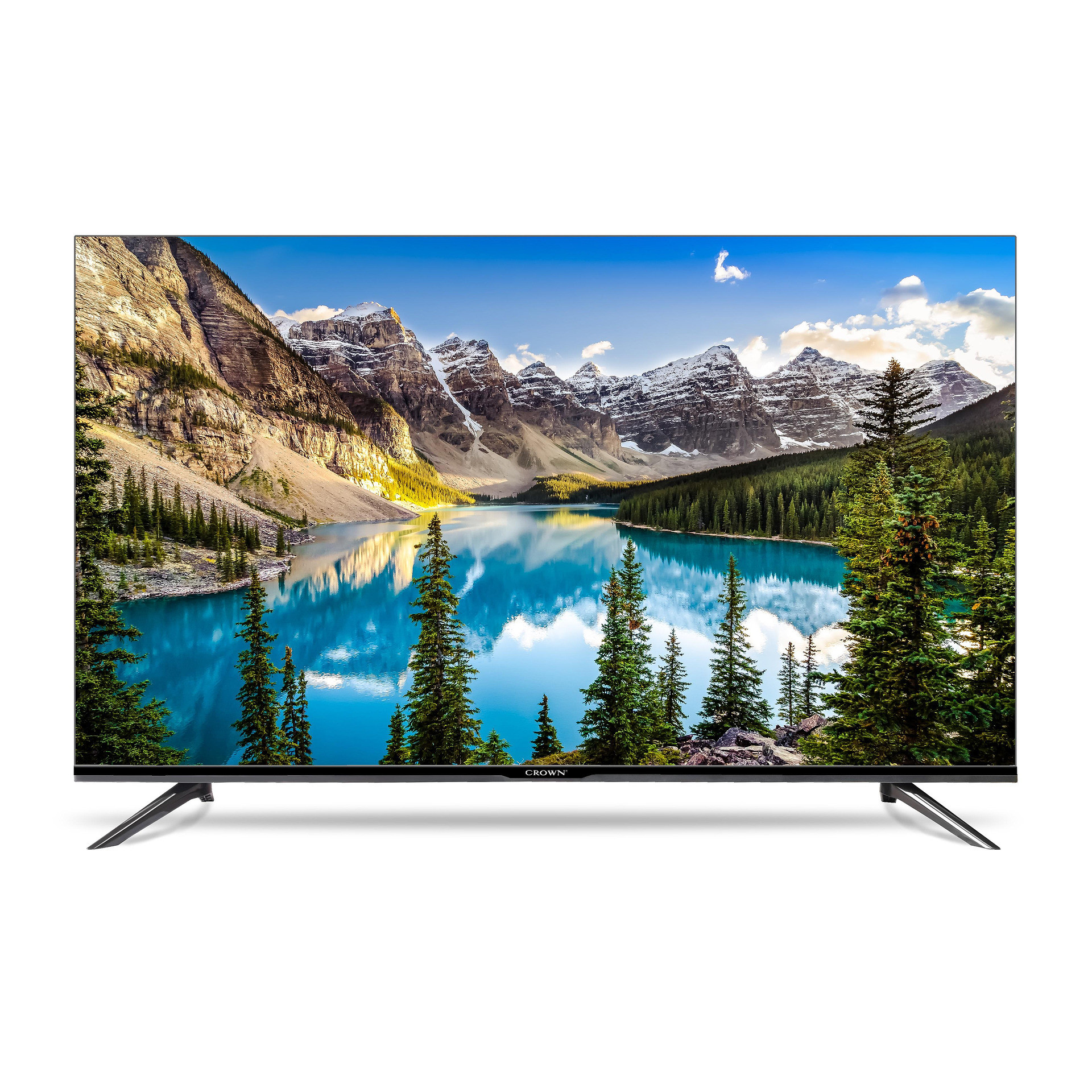 Телевизор Crown 40FB22AWF, 40", 101 см, FULL HD 1920x1080, Клас F, Android, Wi-Fi, Smart TV, Черен