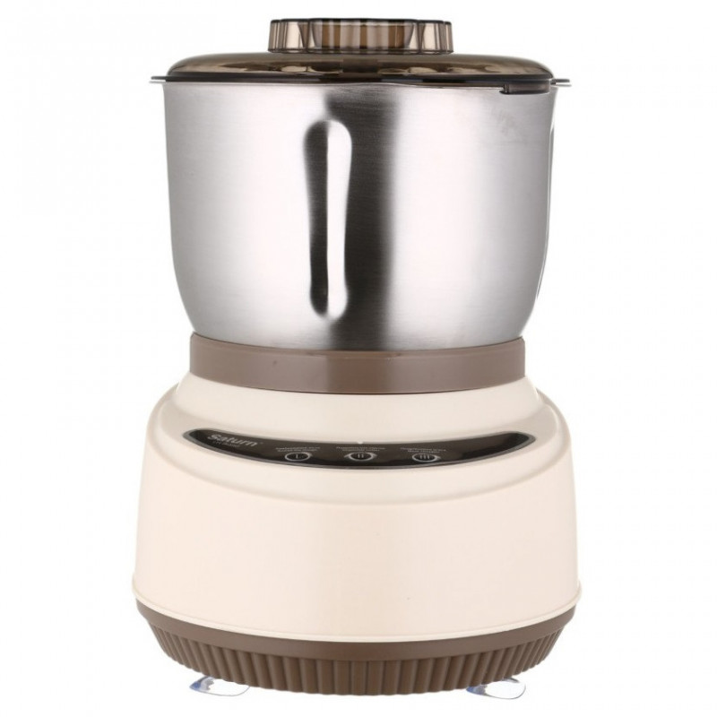 Tocator de alimente Saturn ST-FP7180, 500 W, Macinare, Framantare, 7 L, 3 functii, Motor din cupru, Bej/Maro