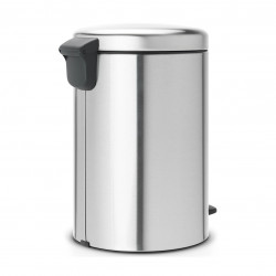 Coș cu pedală Brabantia NewIcon 649046, 20 l, închidere lină, bază antiderapantă, rezistent la amprente, Inox/Mate