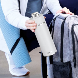 Thermos Ninja DW2401EUUKWH, 700 ml, Κατάλληλο για ανθρακούχα ποτά, Τριπλή μόνωση, Χωρίς BPA, Ζεστό έως 8 ώρες, Κρύο έως 24 ώρες, Λευκό
