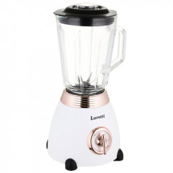 Блендер Laretti LR-FP7310, 500W, 1.5 л, Ножове от неръждаема стомана, 2 скорости + импулс, Заключващ механизъм, Бял