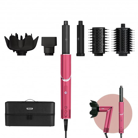 Aparat universal de uscat și ondulat Shark FlexStyle HD440BPEU 2in1, 1400 W, 3 niveluri de putere și căldură, tehnologie Coanda, ionizare, 5 atașamente, roz