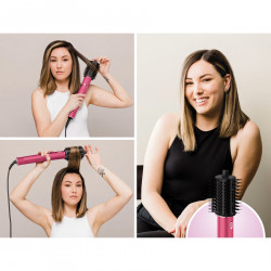 Shark FlexStyle HD440BPEU 2in1 Συσκευή γενικής χρήσης για στέγνωμα και μπούκλες, 1400W, 3 επίπεδα ισχύος, 3 επίπεδα θερμότητας, τεχνολογία Coanda, ιονισμός, 5 εξαρτήματα, ροζ