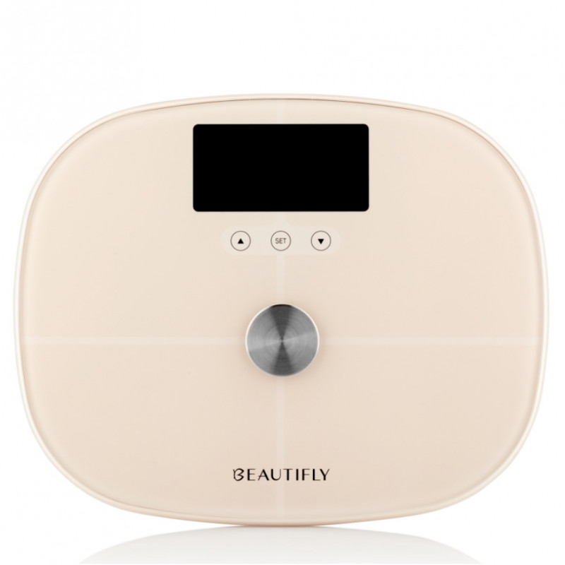 Beautifly SlimSense, Μέχρι 180 κιλά, Λειτουργία αθλητή, 9 προφίλ, Παρακολούθηση προόδου, LCD, Ανάλυση σύστασης σώματος, Μπεζ