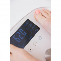 Кантар Beautifly SlimSense, До 180 кг, Режим за спортисти, 9 профила, Проследяване на напредъка, LCD, Анализ на телесен състав, Бежов