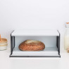 Brabantia Fall Front Bread Box 1003246, 18 L, 46.5 x 25 cm, Wall-mounted, Fingerprint-resistant, White