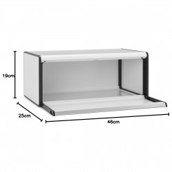 Cutie de pâine Brabantia Fall Front 1003246, 18 l, 46.5x25 cm, Montare pe perete, Fără amprente, Alb