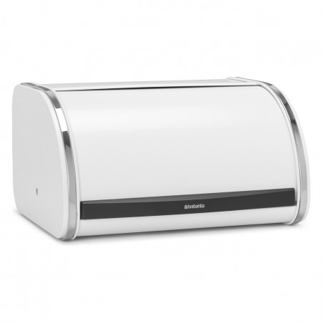 Brabantia Roll Top Bread Box 1003254, 11 L, 31.6 x 26.5 cm, Special Design, White/Stainless Steel