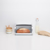 Κουτί ψωμιού Brabantia Roll Top 1003254, 11 l, 31,6x26,5 cm, Ειδική δομή, Λευκό/Inox