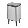 Κάδος απορριμμάτων Brabantia Bo Small Hi 1006642, 4 λίτρα, Ομαλό και αθόρυβο άνοιγμα, Αντιολισθητική βάση, Ανθεκτικό στα δακτυλικά αποτυπώματα, Ανοξείδωτο/Ματ
