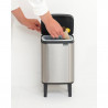 Brabantia Bo Small Hi 1006642 szemetes, 4 l, simán és csendesen nyitható, csúszásgátló talp, ujjlenyomatmentes, rozsdamentes acél/matt