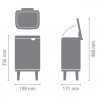 Cos de gunoi Brabantia Bo Small Hi 1006642, 4 l, Deschidere lina si silentioasa, Baza antiderapanta, Rezistent la amprente, Otel inoxidabil/Mat