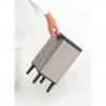 Brabantia Bo Small Hi 1006646 szemetes, 7 l, emelt kivitel, sima és csendes nyitás, csúszásgátló talp, ujjlenyomat-álló, rozsdamentes acél/matt