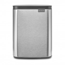 Brabantia Bo Small 1006632 szemetes, 7 l, simán és csendesen nyíló fedél, csúszásgátló talp, ujjlenyomatmentes, rozsdamentes acél/matt