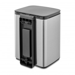 Brabantia Bo Small Trash Can 1006632, 7 L, Smooth and Quiet Opening, Non-Slip Base, Fingerprint-Resistant, Stainless Steel/Matte