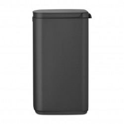 Κάδος απορριμμάτων Brabantia Bo Small 1008870, 12 λίτρα, Αθόρυβο και ομαλό άνοιγμα, Αντιολισθητική βάση, Επίστρωση από ορυκτά, Σκούρο γκρι