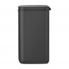 Cos de gunoi Brabantia Bo Small 1008870, 12 l, Deschidere silentioasa si lină, Baza antiderapanta, Acoperire minerala, Gri inchis