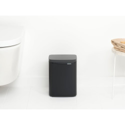 Кош за боклук Brabantia Bo Small 1006622, 4 л, Плавно и безшумно отваряне, Противоплъзгаща основа, Черен