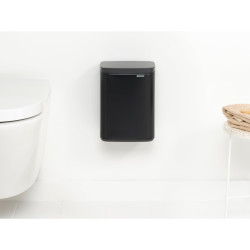 Кош за боклук Brabantia Bo Small 1006622, 4 л, Плавно и безшумно отваряне, Противоплъзгаща основа, Черен