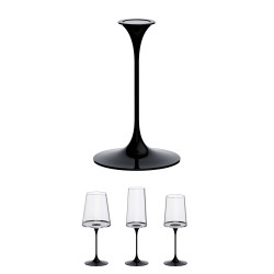 Picior cu fixare magnetica pentru pahare Trebonn SplitGlass 2025100, Ø7.5x12 cm, Sistem modular, Aaluminiu, Negru