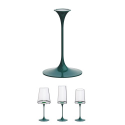 Picior cu fixare magnetică pentru pahare Trebonn SplitGlass 2025103, Ø7.5x12 cm, Sistem modular, Aluminiu, Verde