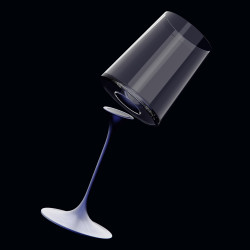 Set of 2 Trebonn SplitGlass 2025122 crystal white wine glasses, 280 ml, Ø7.3x9 cm, modular system, blue