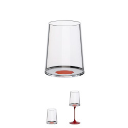 Set 2 pahare de cristal Trebonn SplitGlass 2025121, 280 ml, Ø7.3x9 cm, Posibilitate atasare picior, Roșu