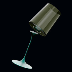 Комплект 2 бр чаши за бяло вино Trebonn SplitGlass 2025123, 280 мл, Ø7.3x9 см, Модулна система, Кристал без олово, Зелен