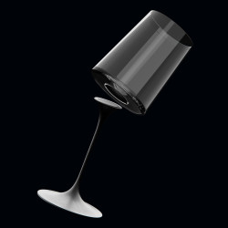 Комплект 2 бр кристални чаши за червено вино Trebonn SplitGlass 2025110, 450 мл, Ø9.2x10.5 см, Модулна система, Черен