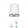 Set 2 pahare de cristal Trebonn SplitGlass 2025113, 450 ml, Ø9.2x10.5 cm, posibilitate atasare picior, Verde