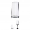 Set 2 pahare de cristal Trebonn SplitGlass 2025130, 320 ml, Ø7.8x12.5 cm, Posibilitate atasare picior, Negru