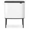 Cos de gunoi Brabantia Bo Touch 651110, 11+23 L, Deschidere lina si silentioasa, Deschidere mare, Alb