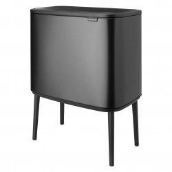 Coș Brabantia Bo Touch 1008855, 11+23 l, Deschidere lină și silențioasă, Deschidere mare, Gri închis