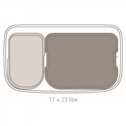 Brabantia Bo Touch Trash Can 1008855, 11+23 L, Smooth and Quiet Opening, Large Opening, Dark Gray