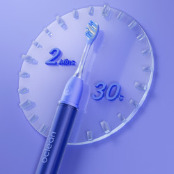Електрическа четка за зъби Oclean Ease, 2.5W, 66000 об/мин, 2 режима, Таймер, Автономия 120 дена, 45 dB, Type-C, Син