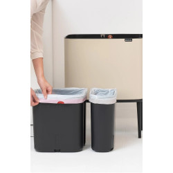 Brabantia Bo Touch 1005547, 11+23 l, Fierbere lină și silențioasă, Deschidere Golam, Bej