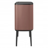 Brabantia Bo Touch Trash Can 1008856, 11+23 L, Smooth and Quiet Opening, Large Opening, Satin Finish, Brown