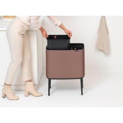 Кош за смет Brabantia Bo Touch 11+23L, Satin Taupe