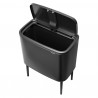 Κάδος Brabantia Bo Touch 1008854, 36 L, Ομαλό και αθόρυβο άνοιγμα, Μεγάλο άνοιγμα, Σκούρο γκρι