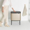 Кош за боклук Brabantia Bo Touch 1003213, 36 л, Плавно и безшумно отваряне, Голям отвор, Златен металик