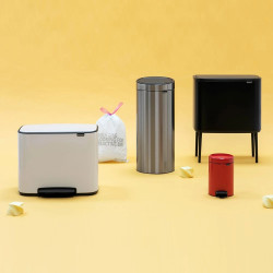 Кош за боклук Brabantia Bo Touch 651106, 36 л, Плавно и безшумно отваряне, Голям отвор, Черен