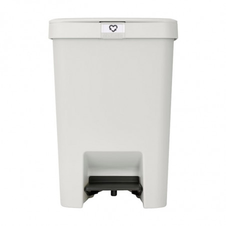 Brabantia StepUp 1008483 Pedal Bin, 25 L, Eco-friendly materials, Large opening, Light gray