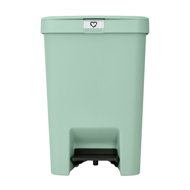Κάδος απορριμμάτων με πεντάλ Brabantia StepUp 1008484, 25 L, Οικολογικά υλικά, Μεγάλο άνοιγμα, Ανοιχτό πράσινο