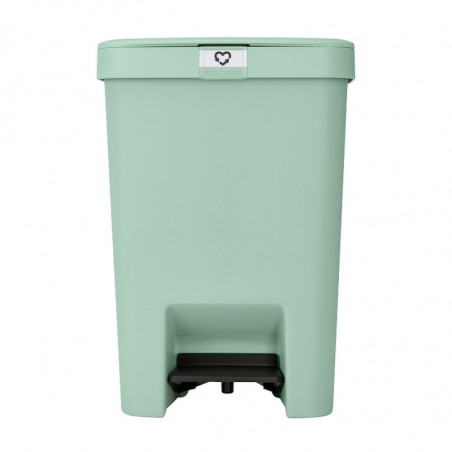 Κάδος απορριμμάτων με πεντάλ Brabantia StepUp 1008484, 25 L, Οικολογικά υλικά, Μεγάλο άνοιγμα, Ανοιχτό πράσινο