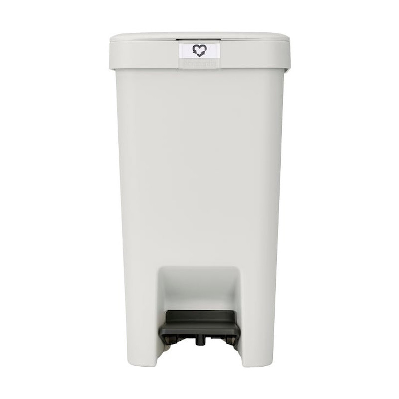 Кош за боклук с педал Brabantia StepUp 1008480, 16 л, Екологични материали, Голям отвор, Светлосив