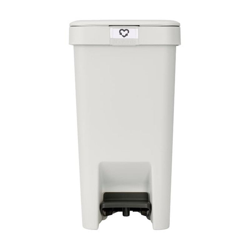 Кош за боклук с педал Brabantia StepUp 1008476, 10 л, Екологични материали, Голям отвор, Светлосив