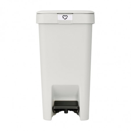 Κάδος απορριμμάτων με πεντάλ Brabantia StepUp 1008476, 10 L, Οικολογικά υλικά, Μεγάλο άνοιγμα, Ανοιχτό γκρι
