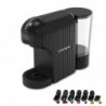 Espressor cu capsule 7in1 Crown CCM-1530B, 1400 W, 20 bar, 0.9 L, 7 adaptoare, Indicatoare LED, Controlul lungimii cafelei, Negru