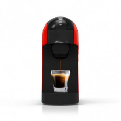 Espressor cu capsule 7in1 Crown CCM-1532R, 1400 W, 20 bar, 0.9 L, 7 adaptoare, Indicator LED, Controlul lungimii cafelei, Rosu/Negru