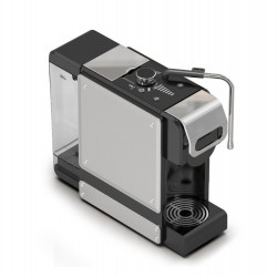 Espressor cafea macinata si capsule 8in1 Oliver Voltz OV51171N8M, 1450W, 1 L, 5 adaptoare, 19 bar, Negru/Argintiu